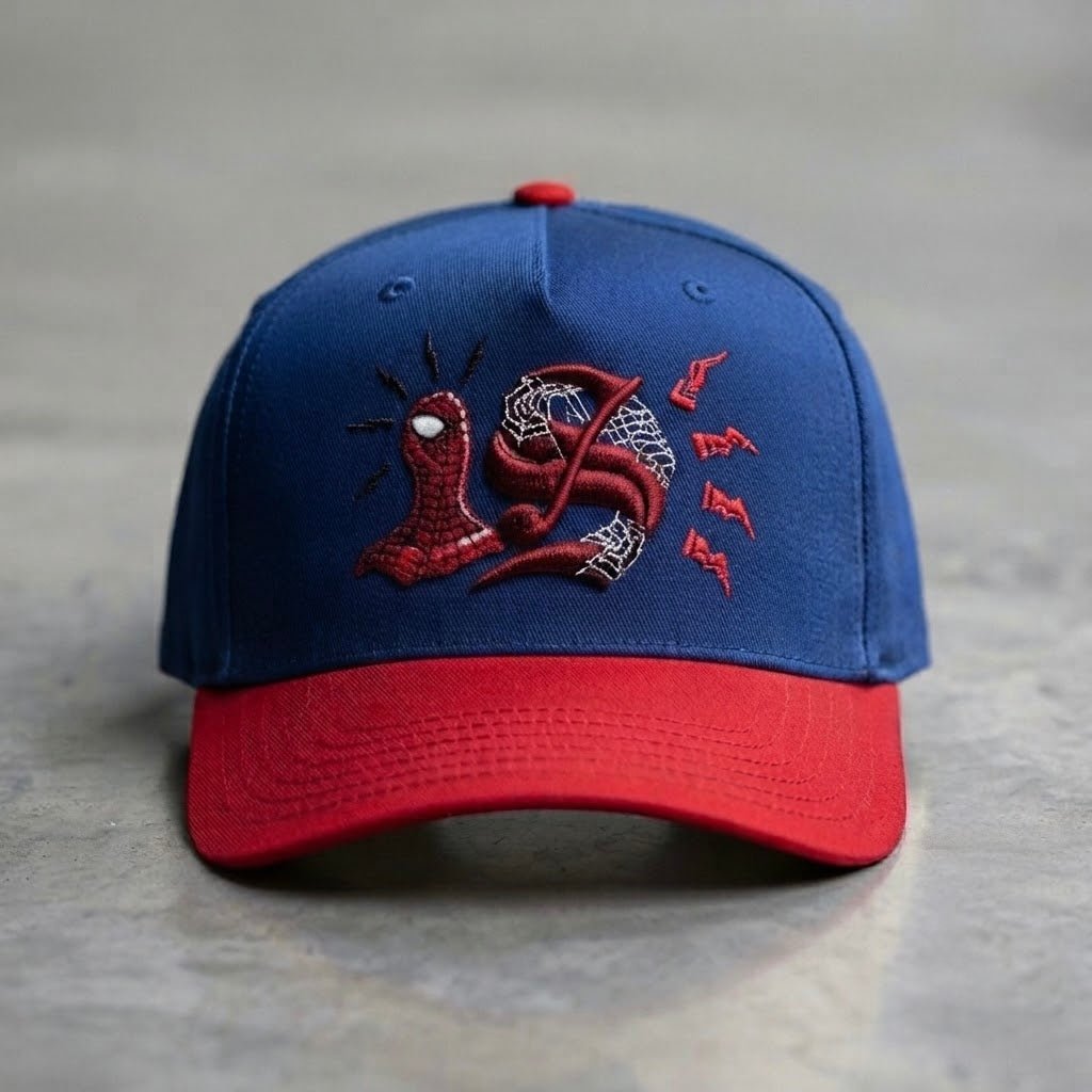 Web Hero Inspired Embroidered Baseball Hat | Comic Streetwear Cap