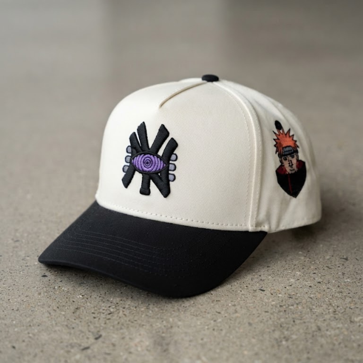 Ninja purple eye ny embroidery anime hat