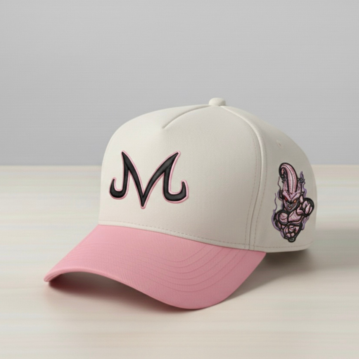 Anime-Inspired Pink Villain Embroidered Hat – Bubblegum Style Design
