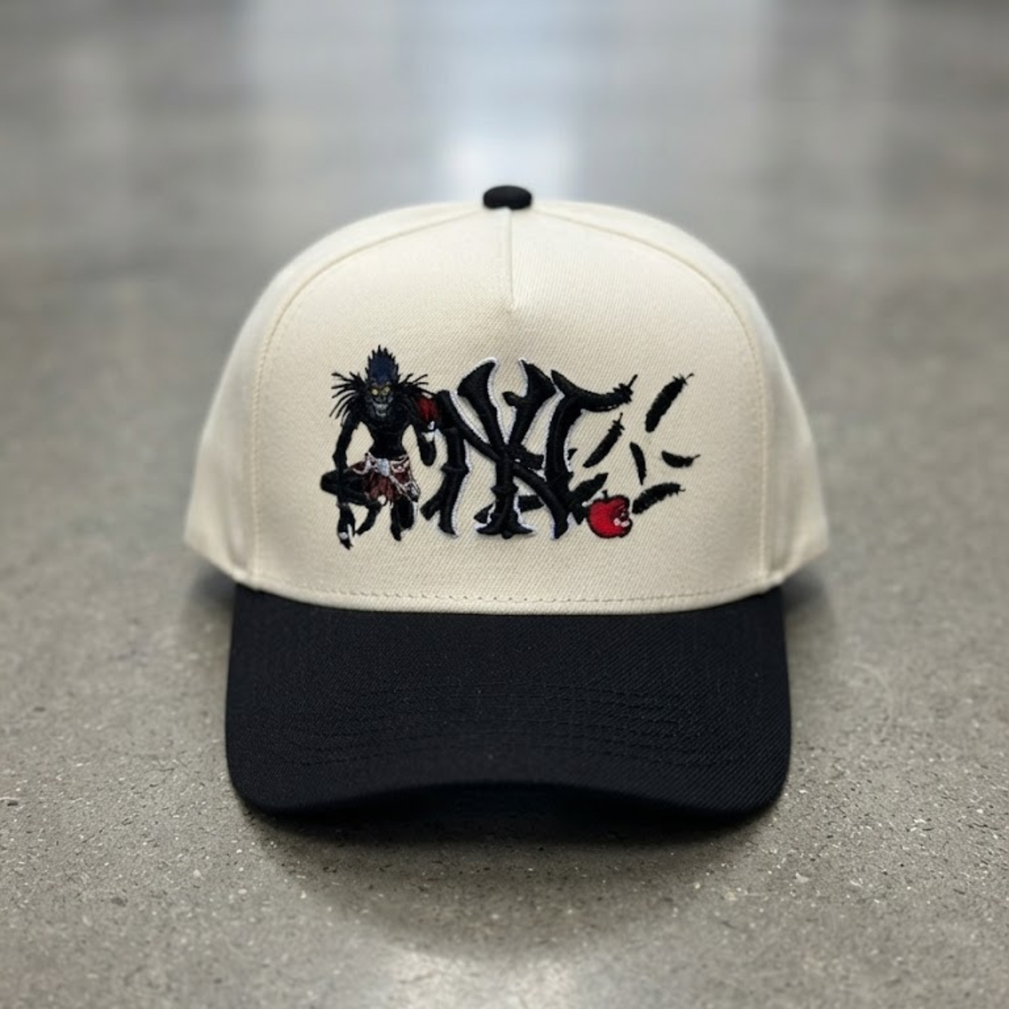 Dark Shinigami Inspired Embroidered Hat | Anime Streetwear Cap