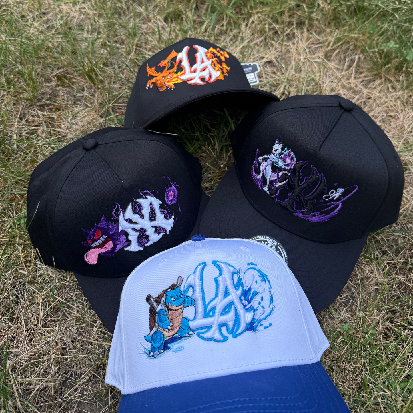 Water Turtle Inspired Embroidered LA Hat | Anime Streetwear Cap