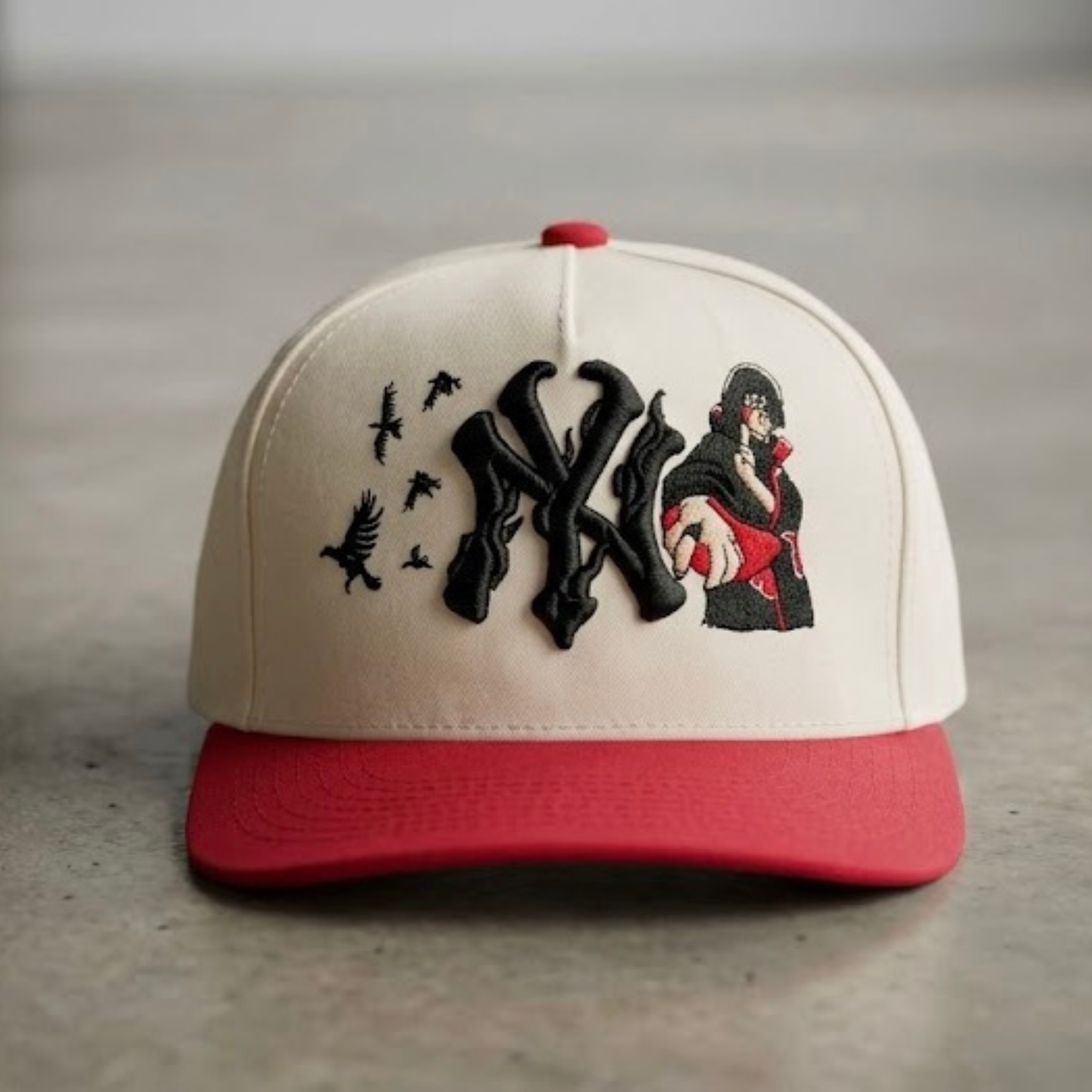 Crow Ninja Inspired Embroidered NY Hat | Anime Streetwear Cap