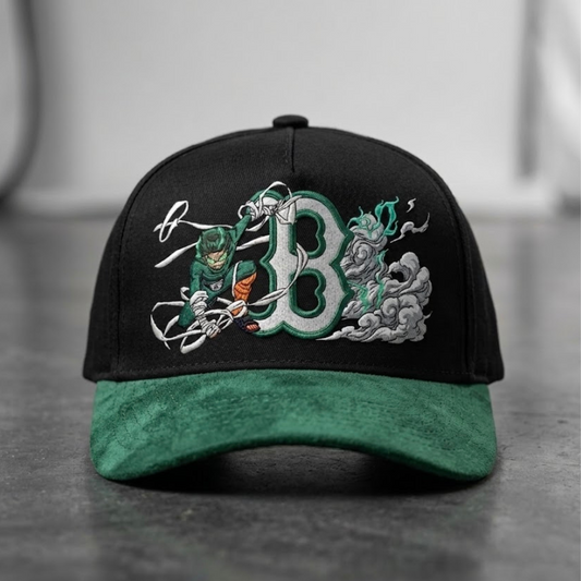 Green Ninja Inspired Boston Embroidered Hat | Anime Streetwear