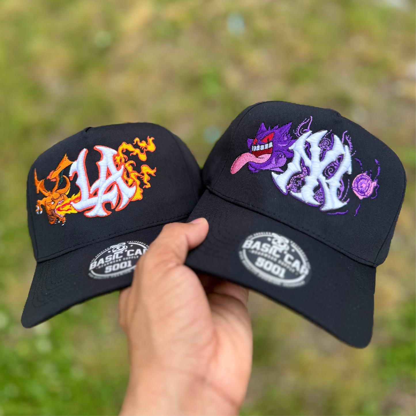 Fire Dragon Inspired LA Embroidered Hat | Anime Streetwear Cap