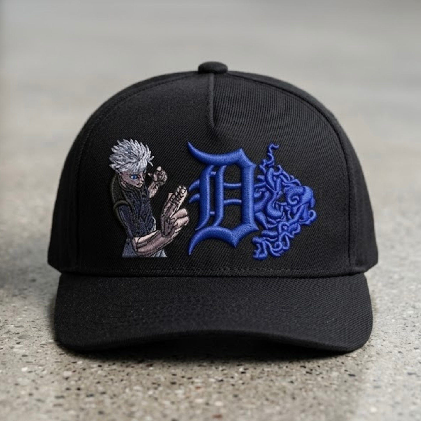 White-Haired Sorcerer Inspired Detroit Embroidered Hat | Anime Streetwear