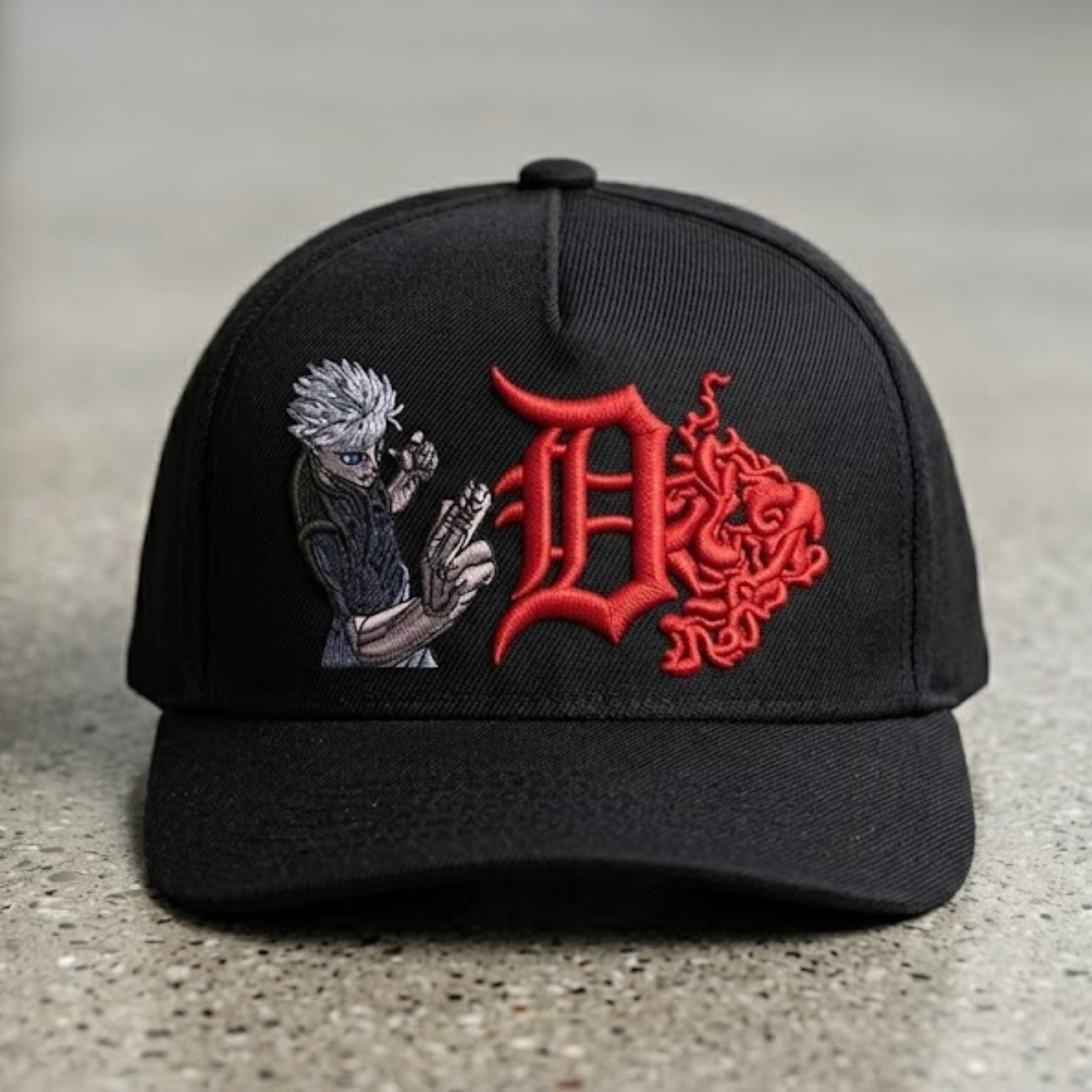 White-Haired Sorcerer Inspired Detroit Embroidered Hat | Anime Streetwear
