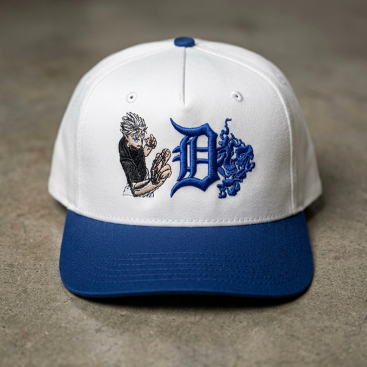 White-Haired Sorcerer Inspired Detroit Embroidered Hat | Anime Streetwear