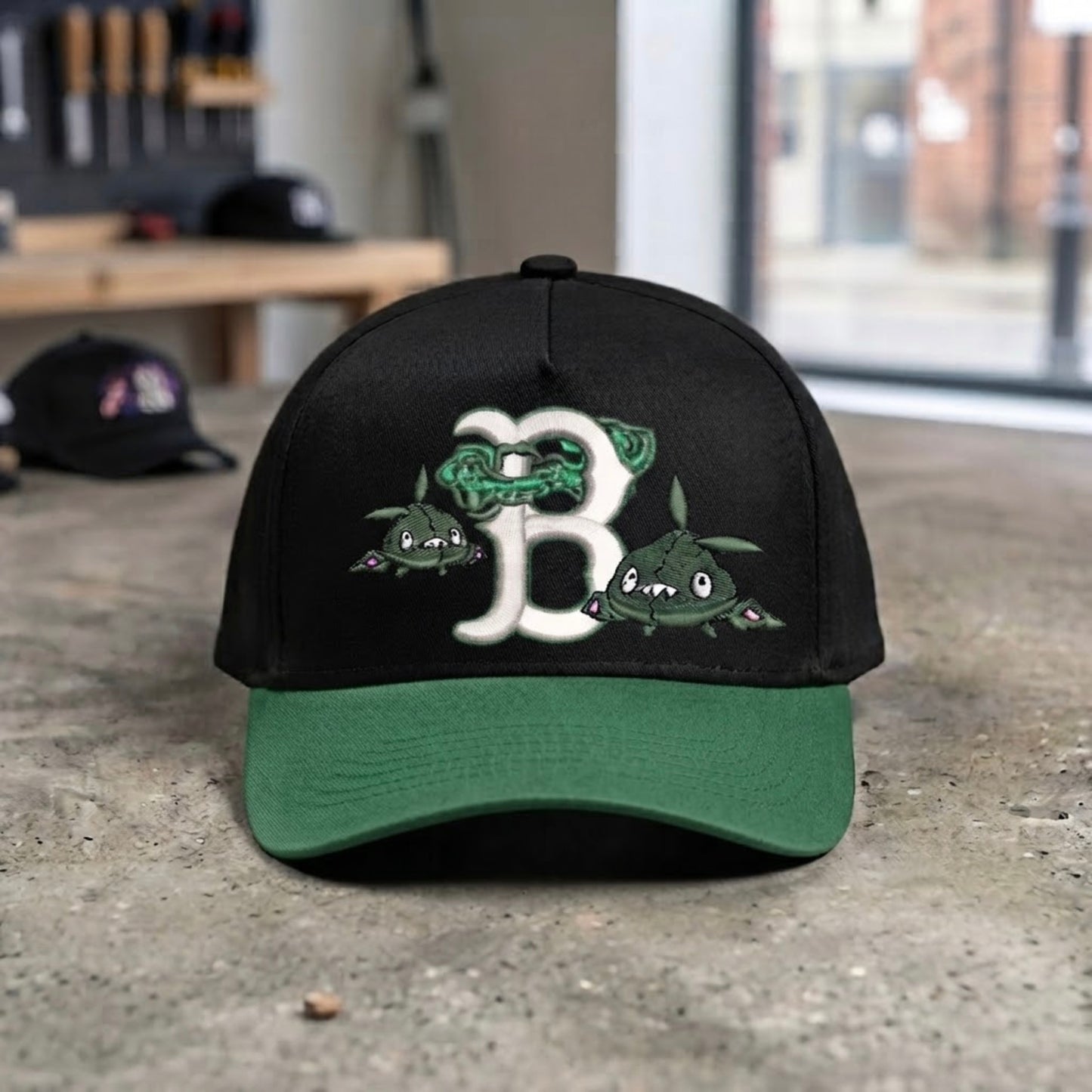 Nature Creature Inspired Embroidered B Hat | Anime Streetwear Cap