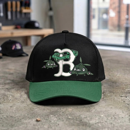 Nature Creature Inspired Embroidered B Hat | Anime Streetwear Cap
