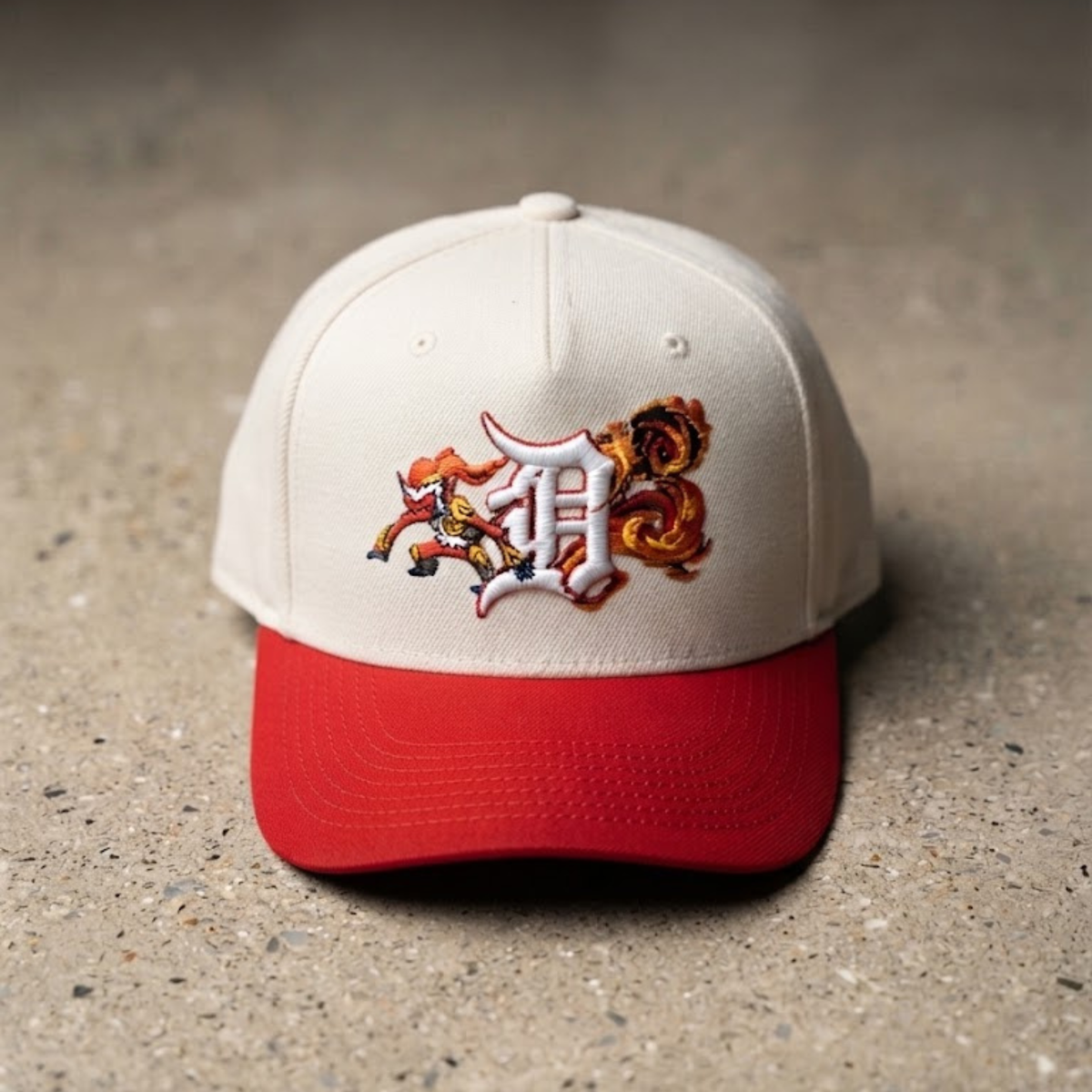 Fire monkey x Detroit embroidery anime hat