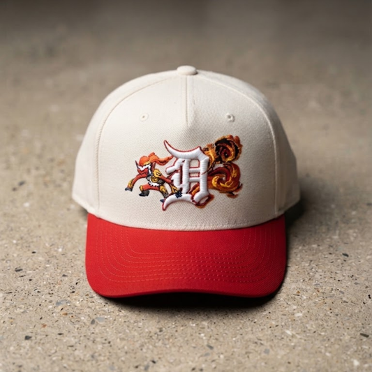 Fire monkey x Detroit embroidery anime hat