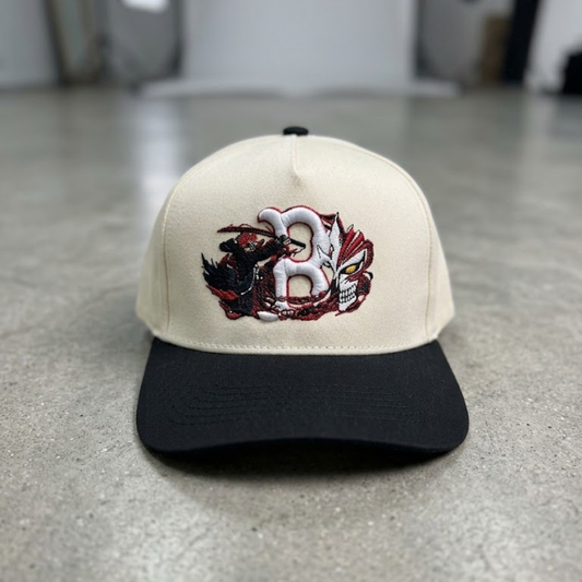 Orange-Haired Anime Warrior Embroidered Snapback Hat