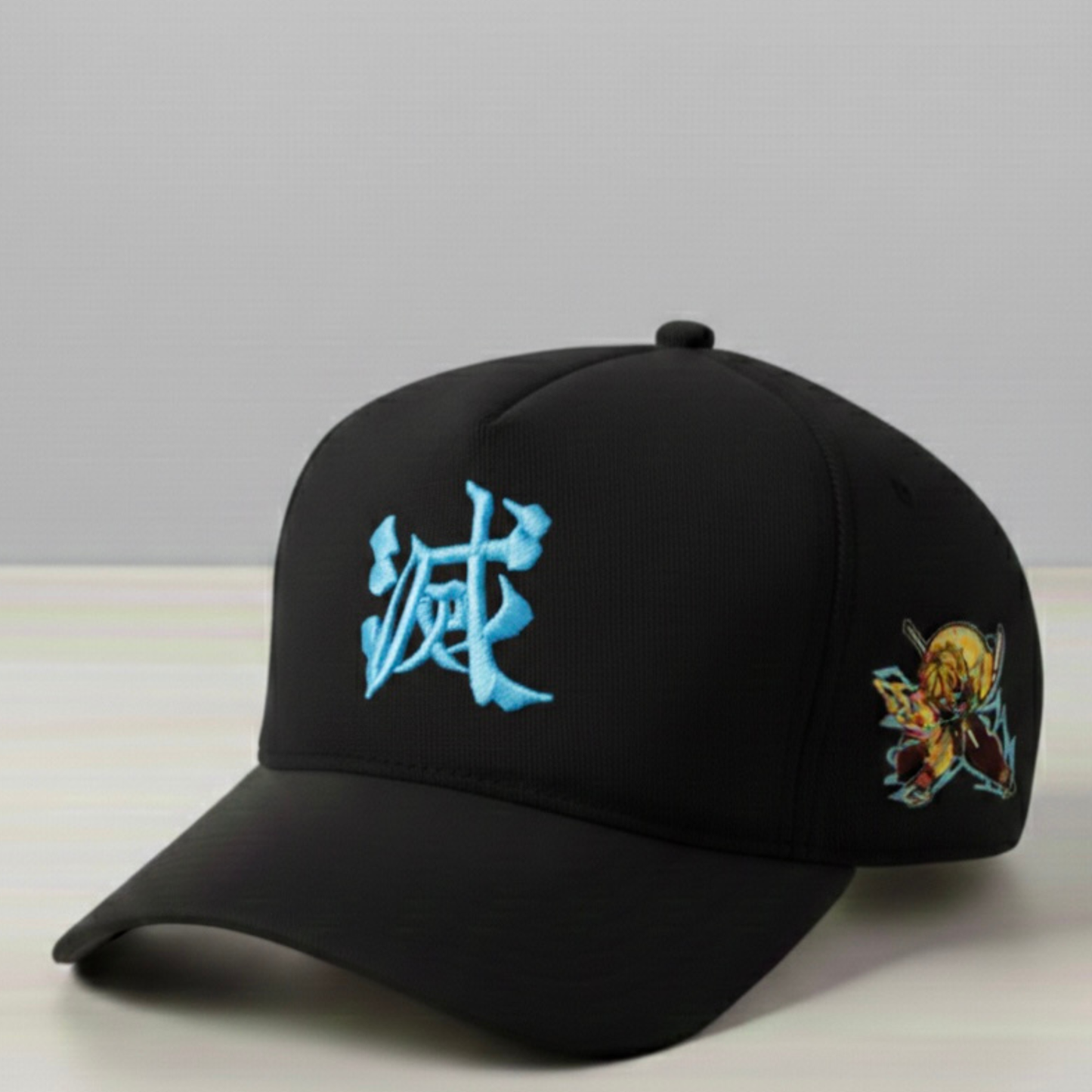 Anime-Inspired Thunder Swordsman Embroidered Hat – Lightning Style Design