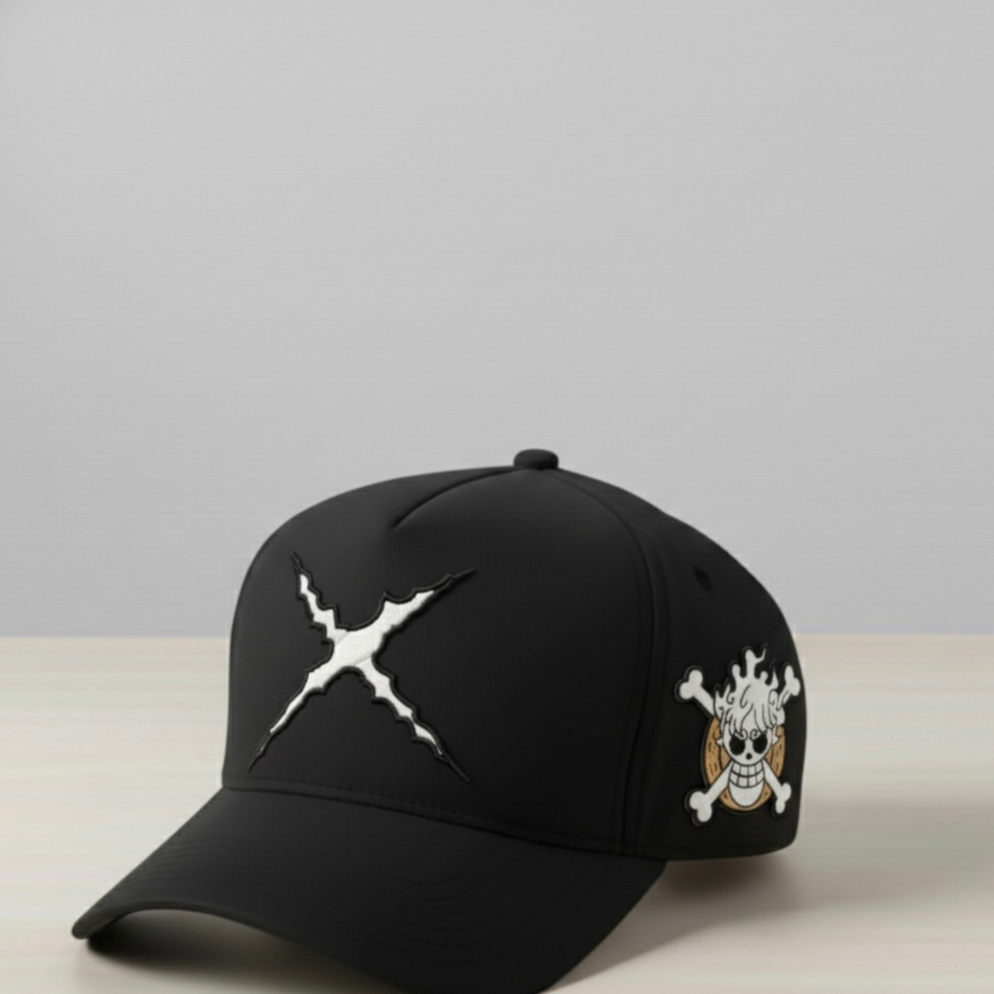 Anime-Inspired White Cloud Warrior skull Embroidered Hat – Awakening Style