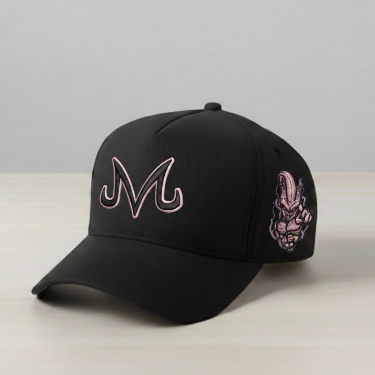 Anime-Inspired Pink Villain Embroidered Hat – Bubblegum Style Design