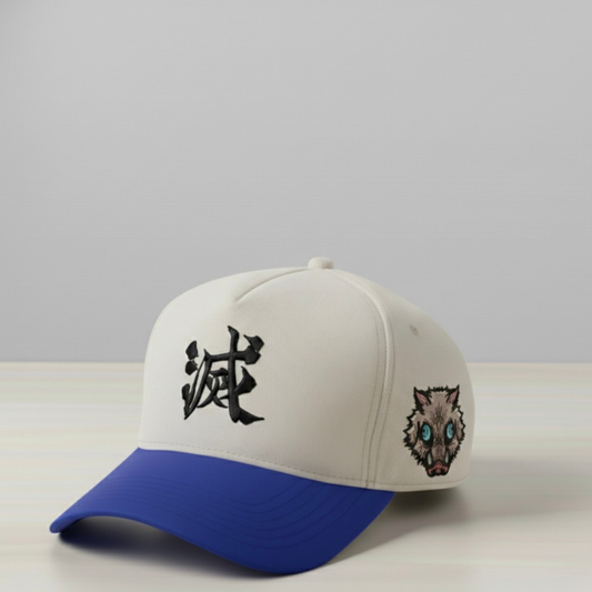 Anime-Inspired Wild Warrior Embroidered Hat – Beast Mask Aesthetic