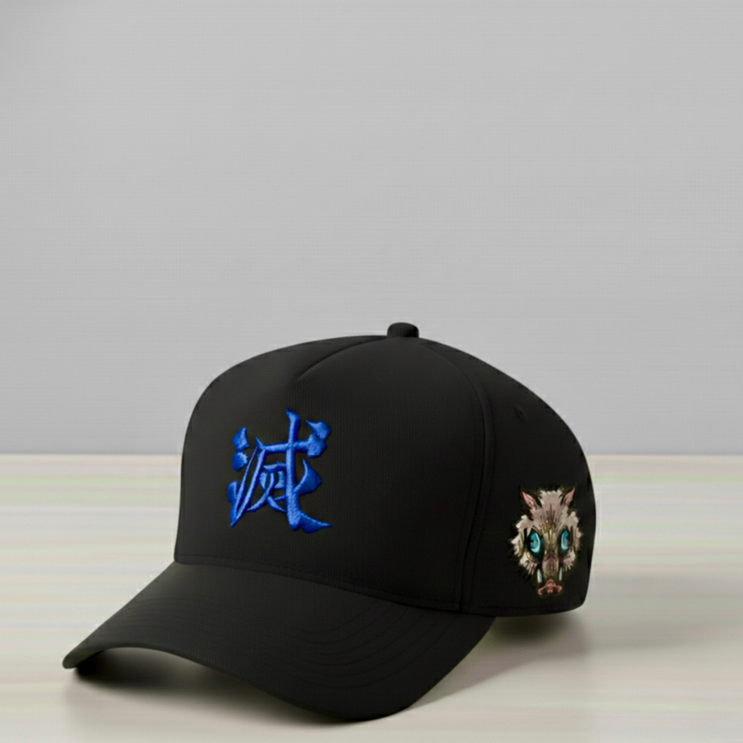 Anime-Inspired Wild Warrior Embroidered Hat – Beast Mask Aesthetic