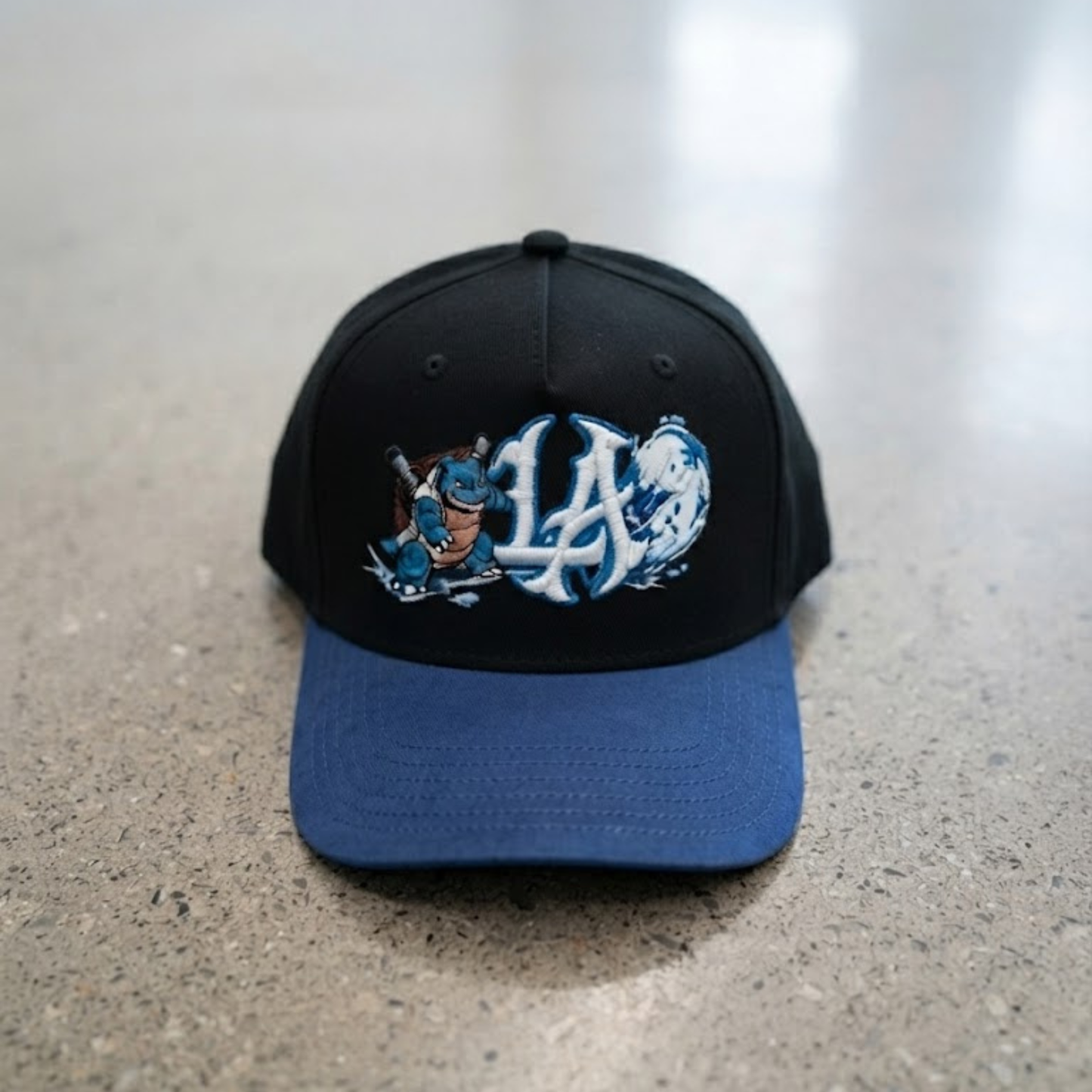 Water Turtle Inspired Embroidered LA Hat | Anime Streetwear Cap
